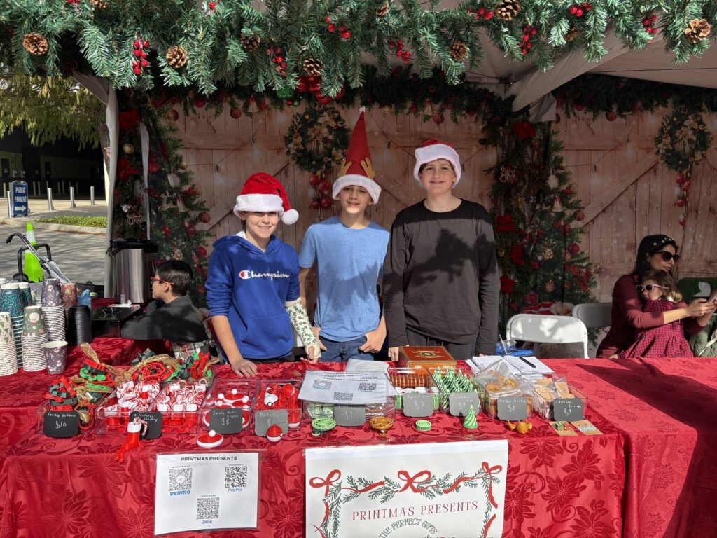 Kids selling at Christmas market by KidFoundry